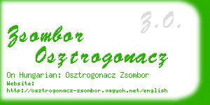 zsombor osztrogonacz business card